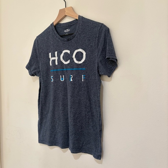 Hollister Vintage Men's Shirt HCO Surf Embroidered Cool Blue Y2K | Small - Picture 3 of 6
